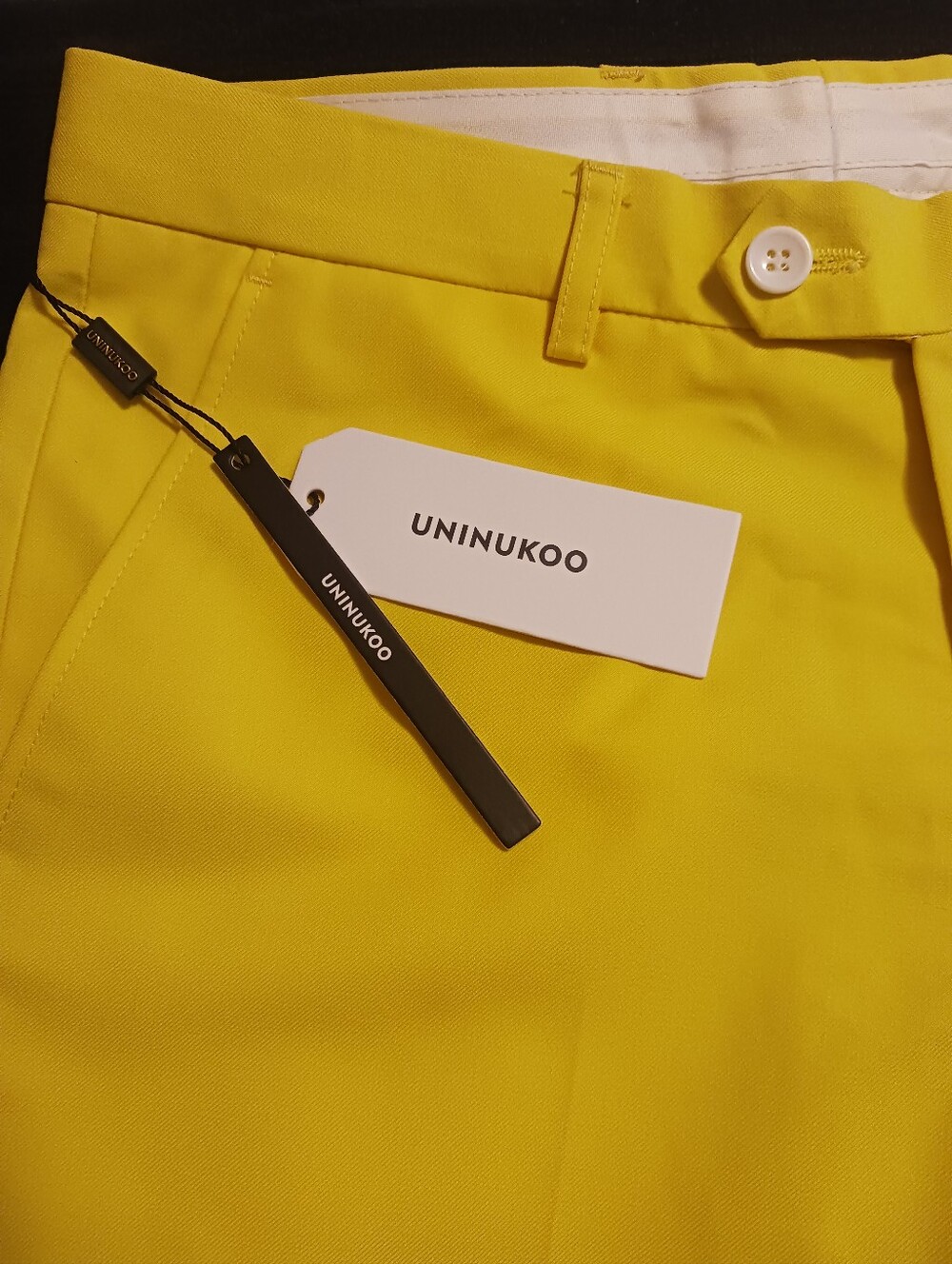 UNINUKOO Mens Dress Pants Slim Fit Solid Color Skinny Trousers Classic Business